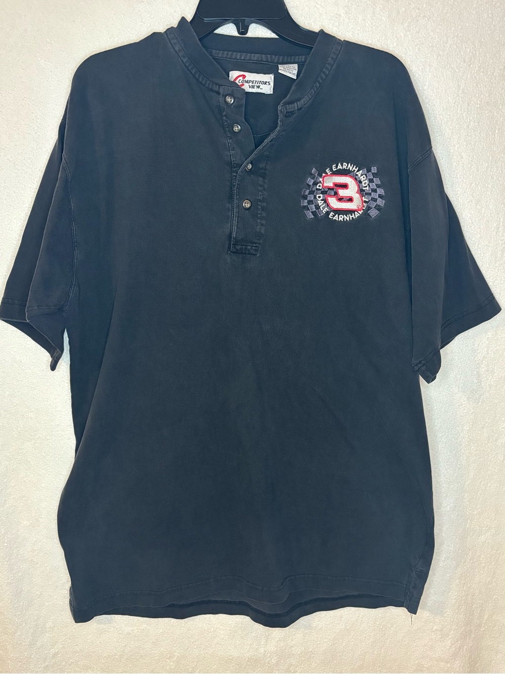 Vintage NASCAR Dale Earnhardt Competitors View Polo Shirt Men Large Black Shirt